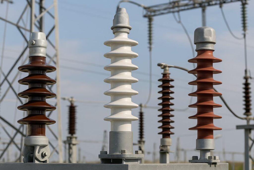 Que tipos de aisladores se usan en subestaciones poinsa